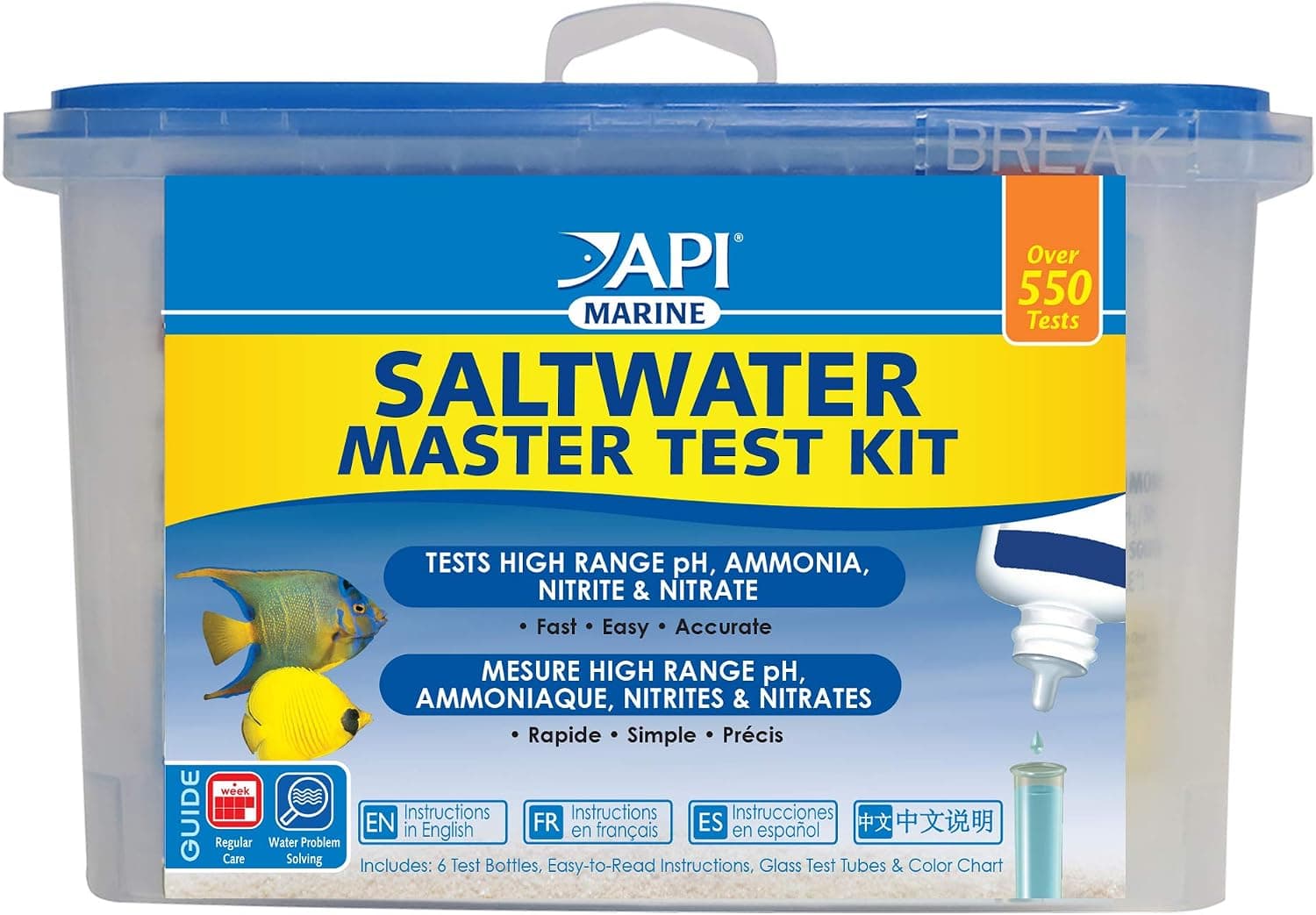 API Saltwater Master Test Kit, 550-Test