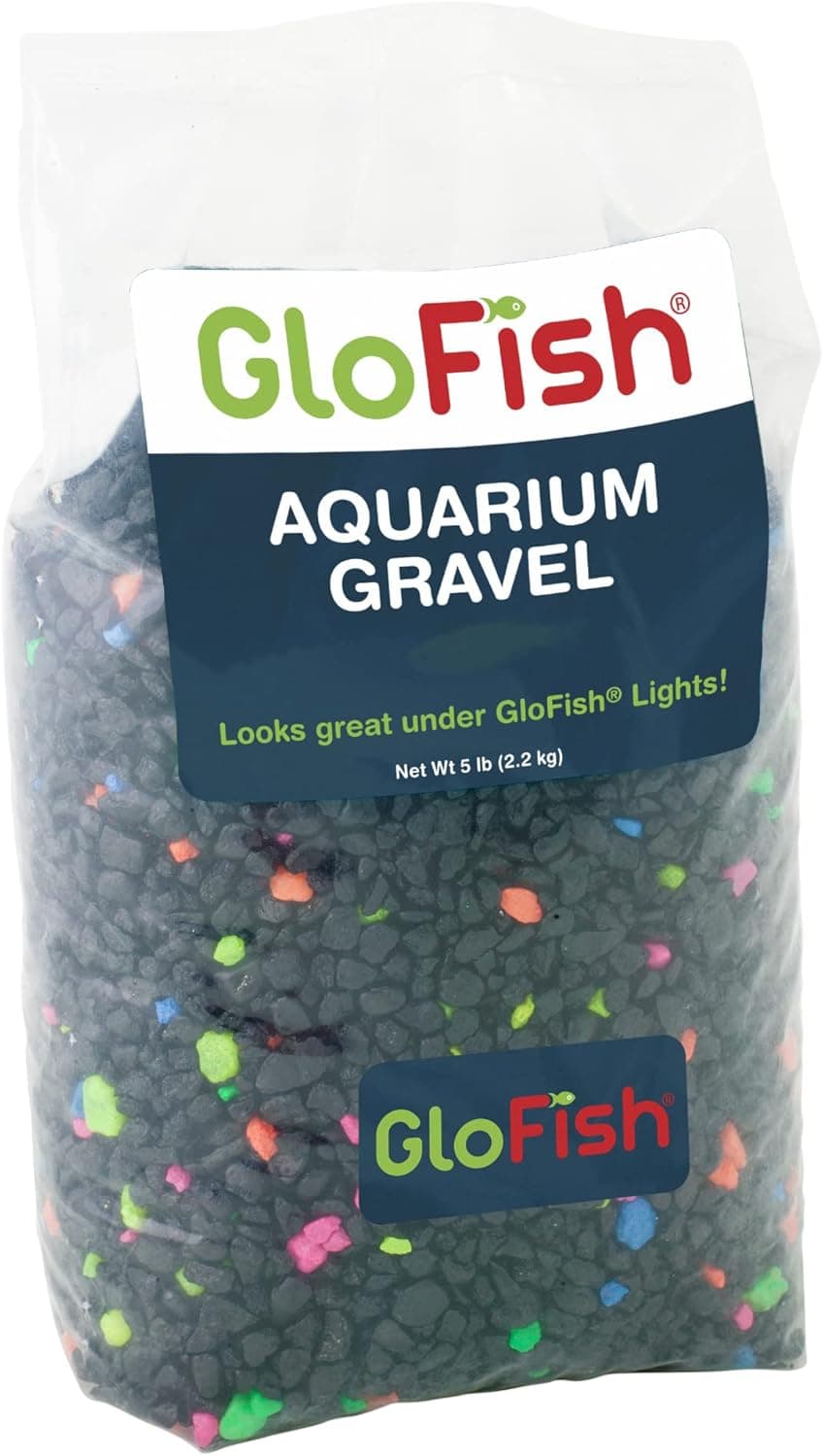 GloFish Aquarium Gravel, Fluorescent Accents, 5-Pound