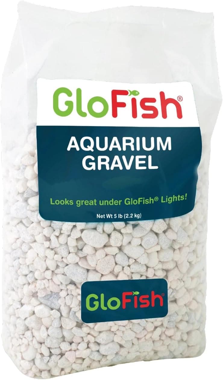 GloFish Aquarium Gravel 5 Pounds, White, Complements GloFish Tanks