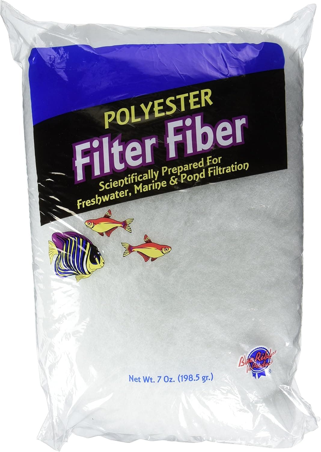 Blue Ribbon Pet Products Polyester Floss Bag Filter Media for Aquarium, 7-Ounce