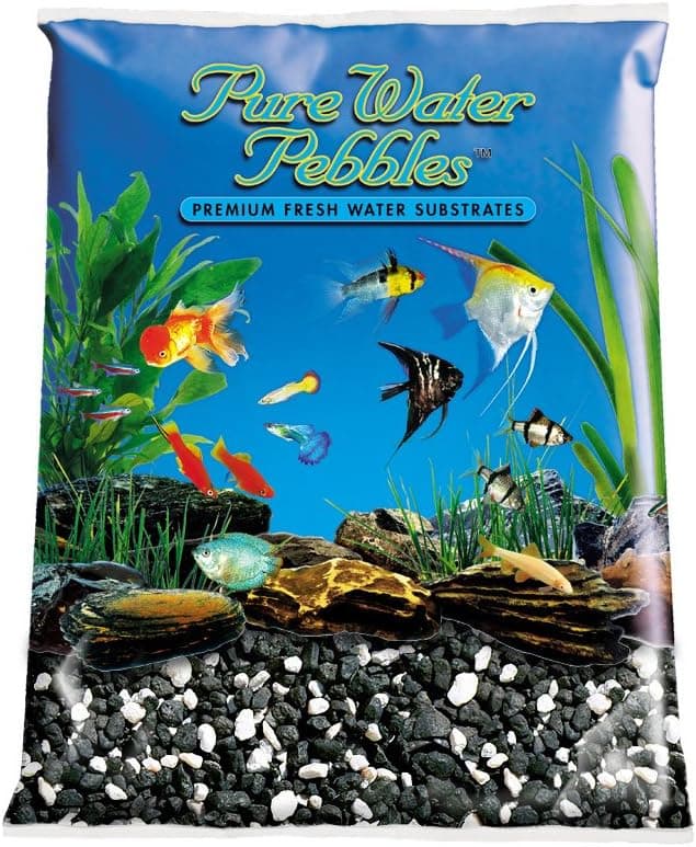 Pure Water Pebbles Aquarium Gravel, 25-Pound, Salt and Pepper