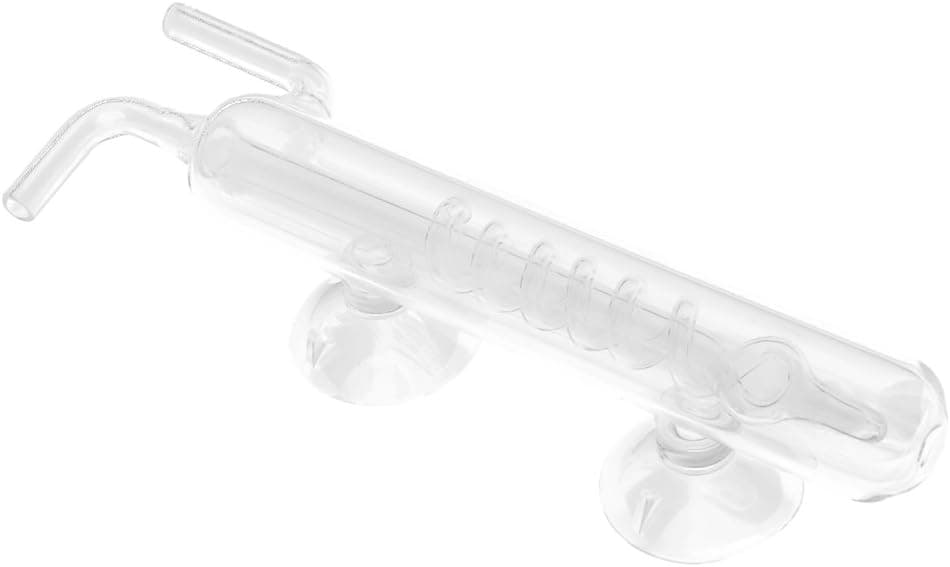 Flameer Aquarium CO2 Bubble Counter Check Valve - Glass Spiral Regulator Diffuser