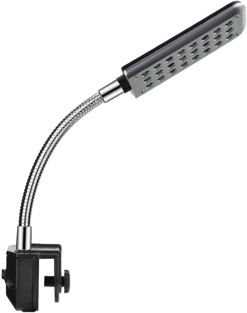 ECtENX LED Aquarium Light, 24 LEDs, Clip on Fish Tank Light, White & Blue