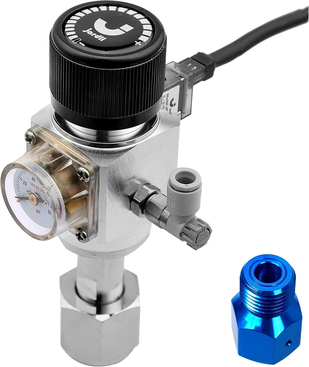 JARDLI Aquarium CO2 Regulator with Solenoid for Planted Tank Injection System