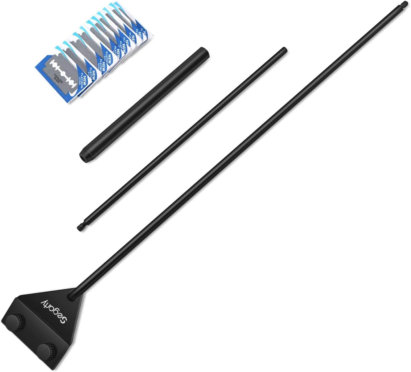Segarty Aquarium Algae Scraper 26.5" Stainless Steel with 10 Replaceable Blades