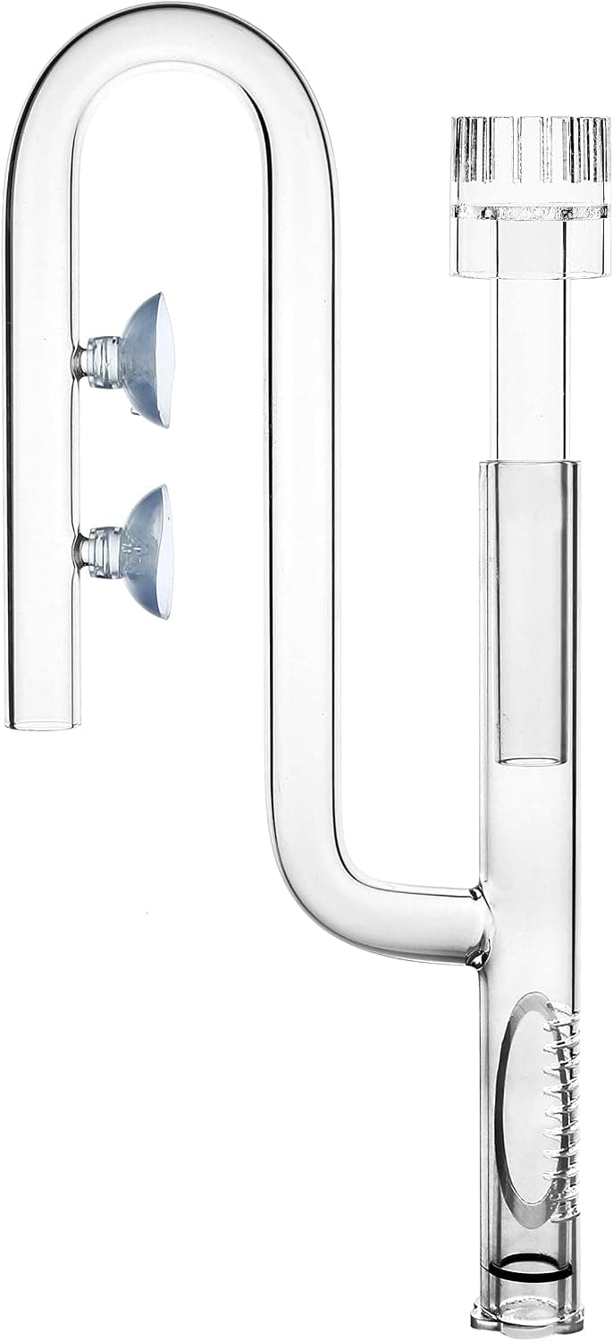 JARDLI Glass Lily Pipe Inflow with Surface Skimmer for Planted Tank (20mm for 19/25mm tubing)