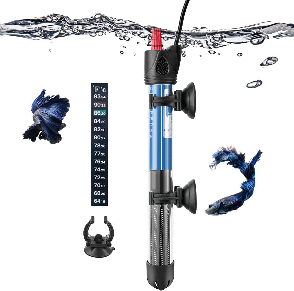 Hitop 25W/50W/100W/300W Adjustable Aquarium Heater