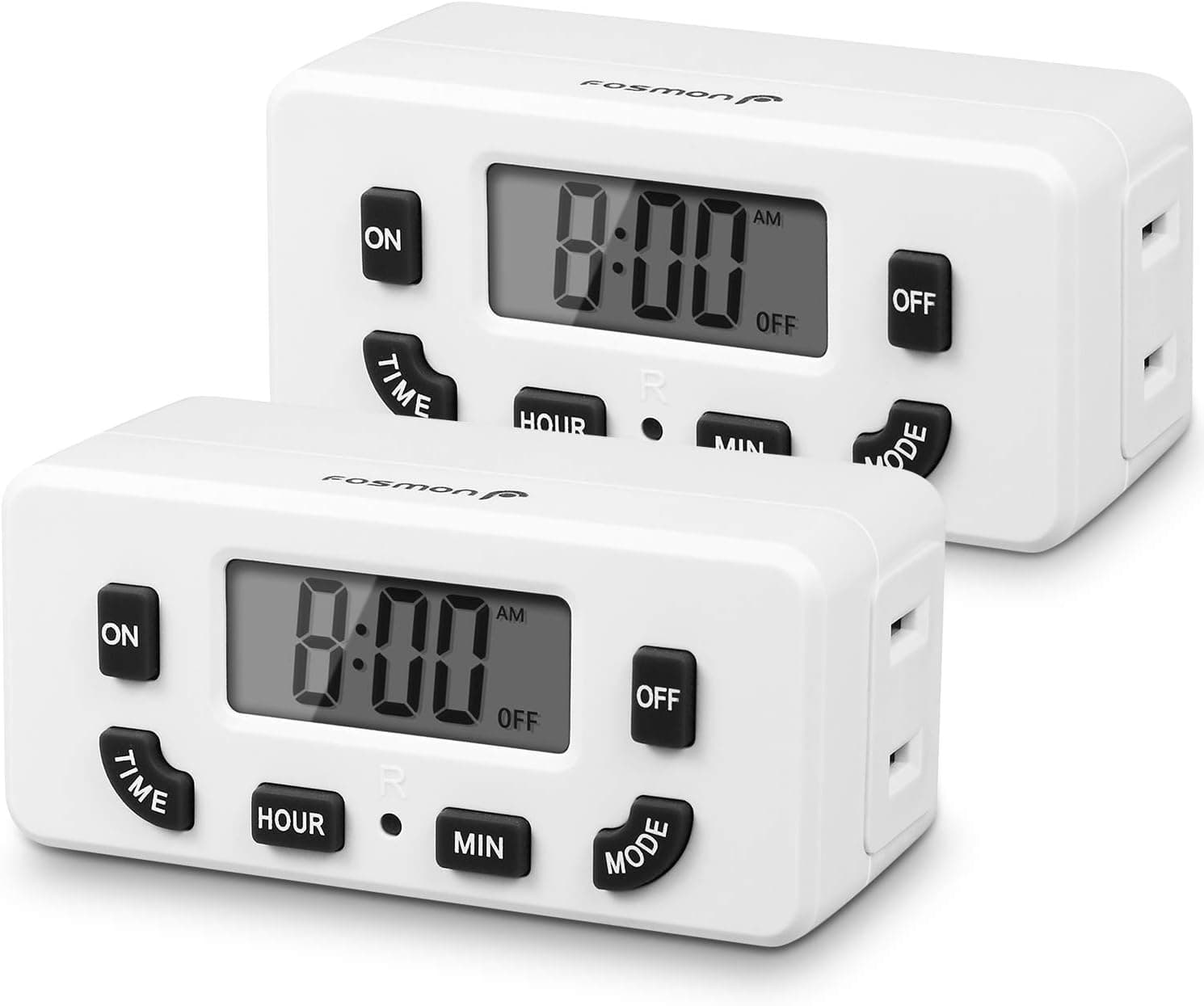 Fosmon 7 Day Digital Timer for Electrical Outlets, Indoor Plug-in for Aquarium/Grow Lights, 15A/1875W