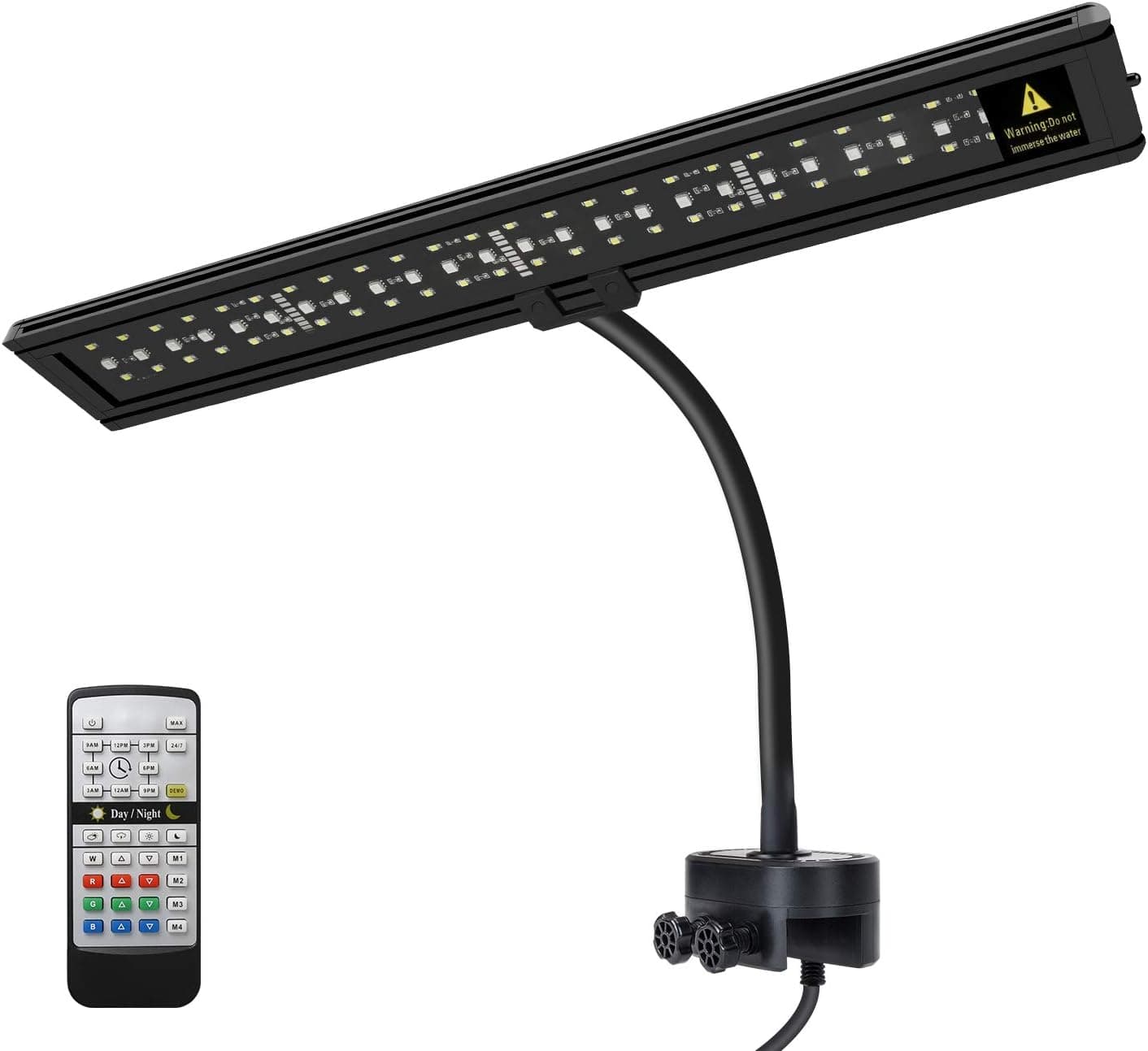 IREENUO Full Spectrum Aquarium LED Light with Remote 16W 20.4 inch