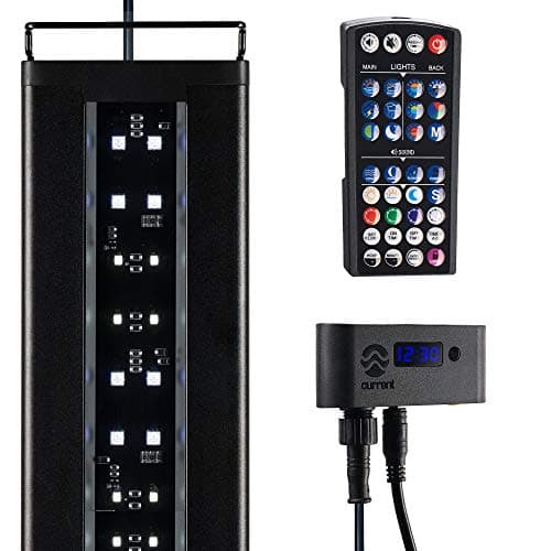 Current USA 24-36" Inch Satellite Freshwater LED Plus Full Spectrum RGB+W Light for Aquariums | Wireless 24 Hour Remote Control Fish Tank Lighting (4506)