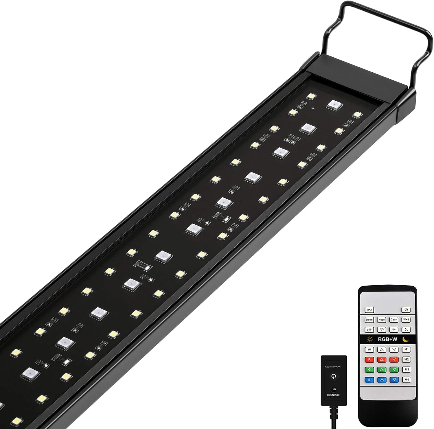 NICREW RGB+W LED Aquarium Light with Remote, Full Spectrum for Planted Freshwater Tanks, 30-36 Inch, 26W
