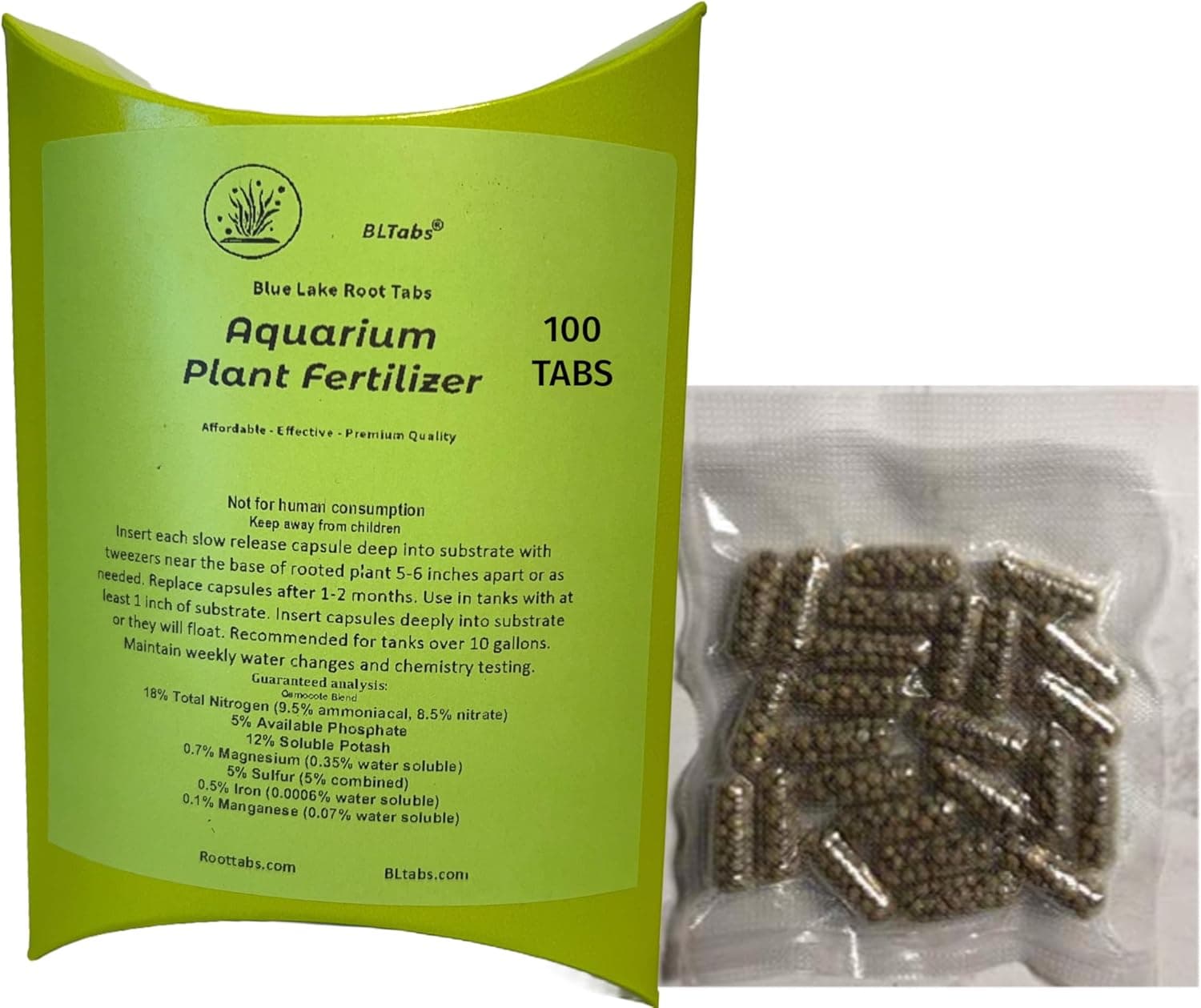 Blue Lake 100 Count Aquarium Plant Fertilizer Root Tabs BLtabs (Osmocote)