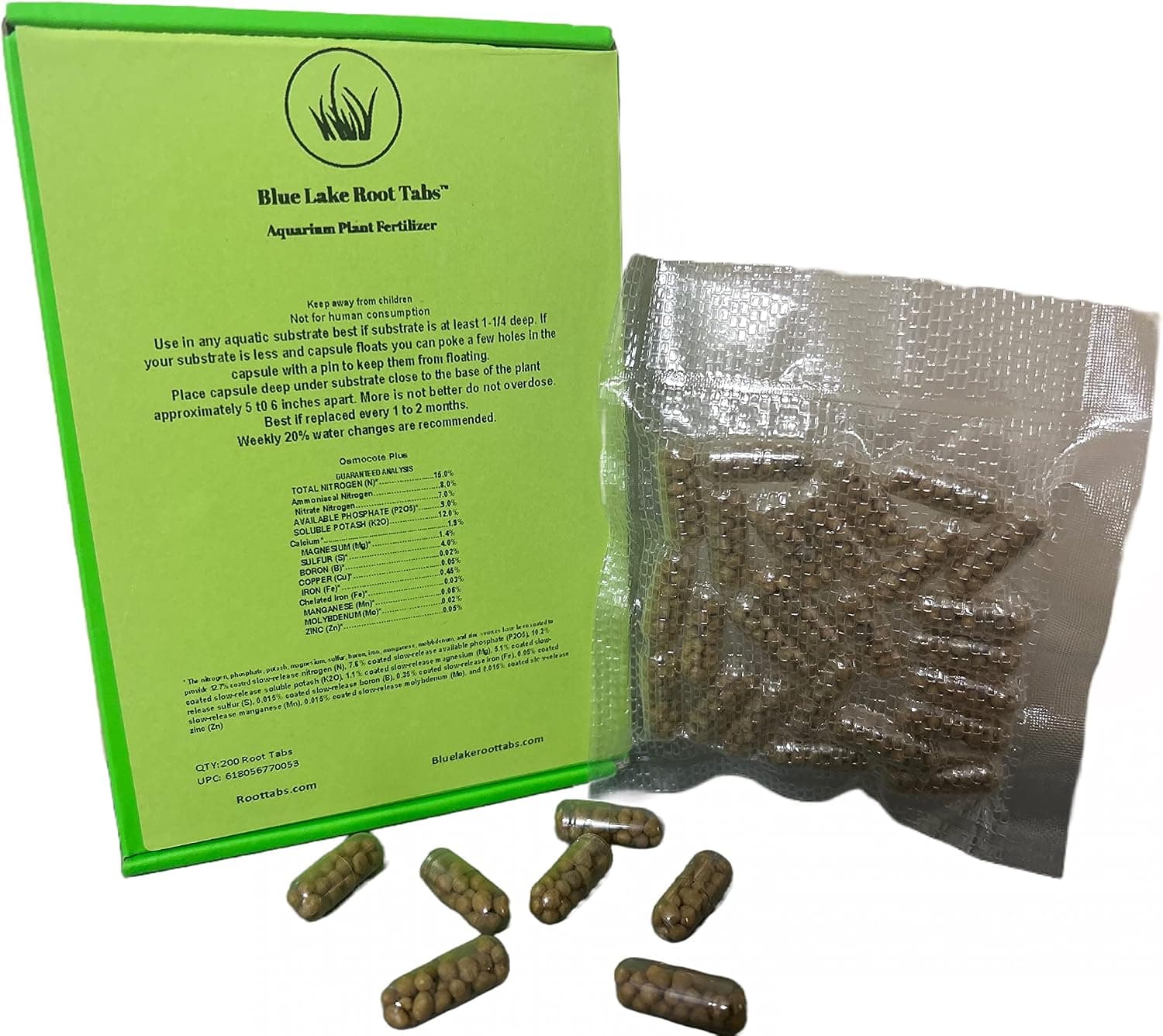 Blue Lake Root Tabs 200 Count Aquarium Plant Root Fertilizer Tabs BLtabs