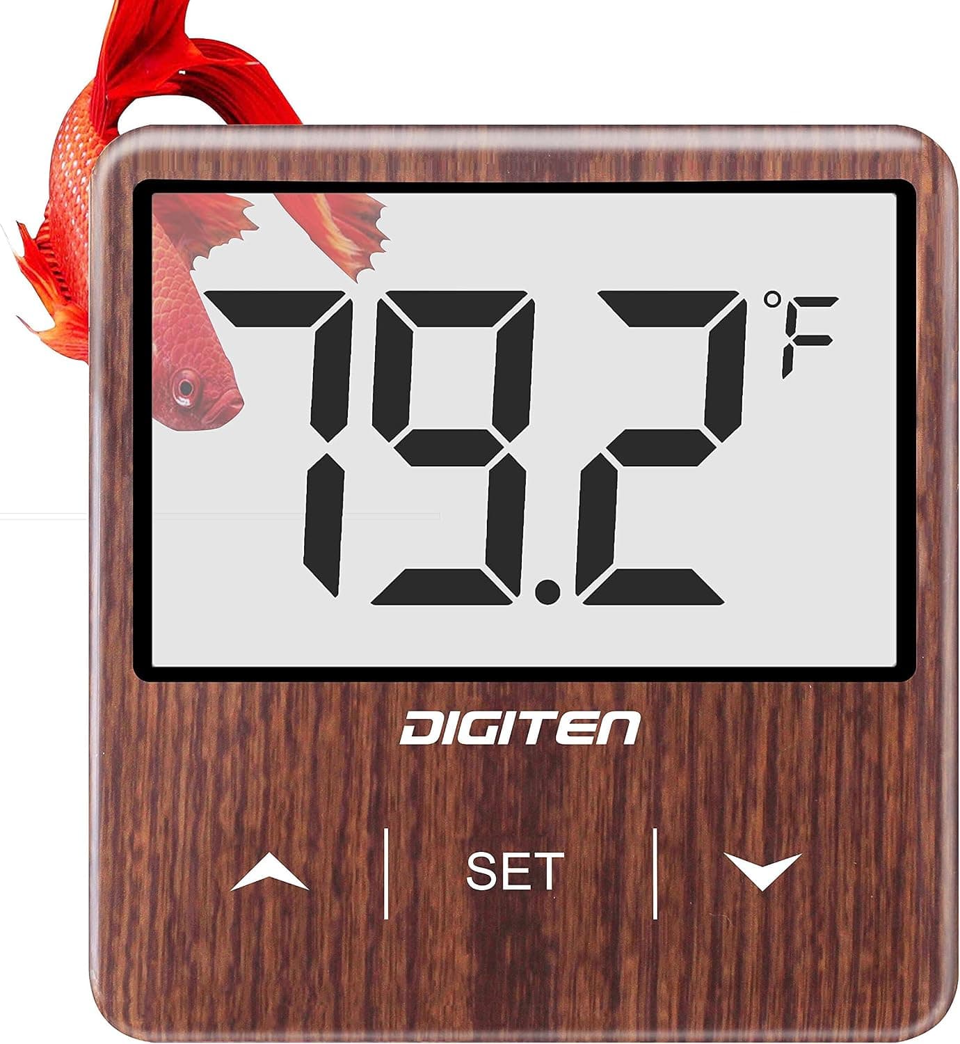 DIGITEN Digital Aquarium Thermometer, Stick On, Large LCD