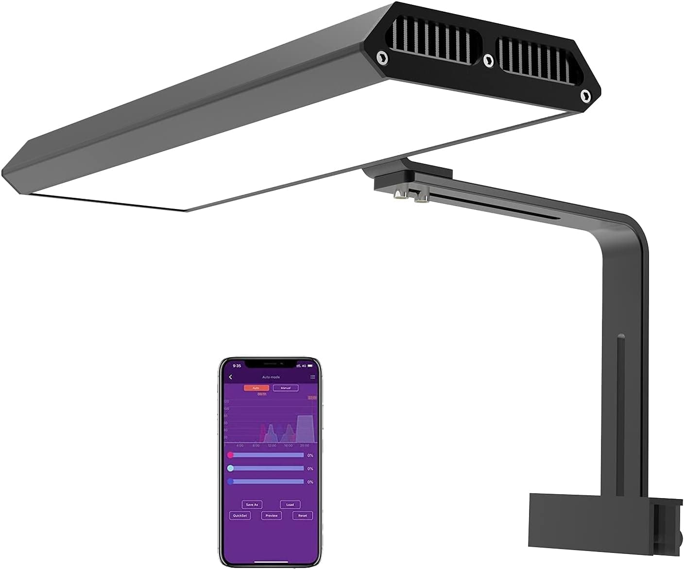 Chihiros RGB Vivid Mini App Dimmable Aquarium RGB LED Light with BT Controller for Aquatic Plant Tanks