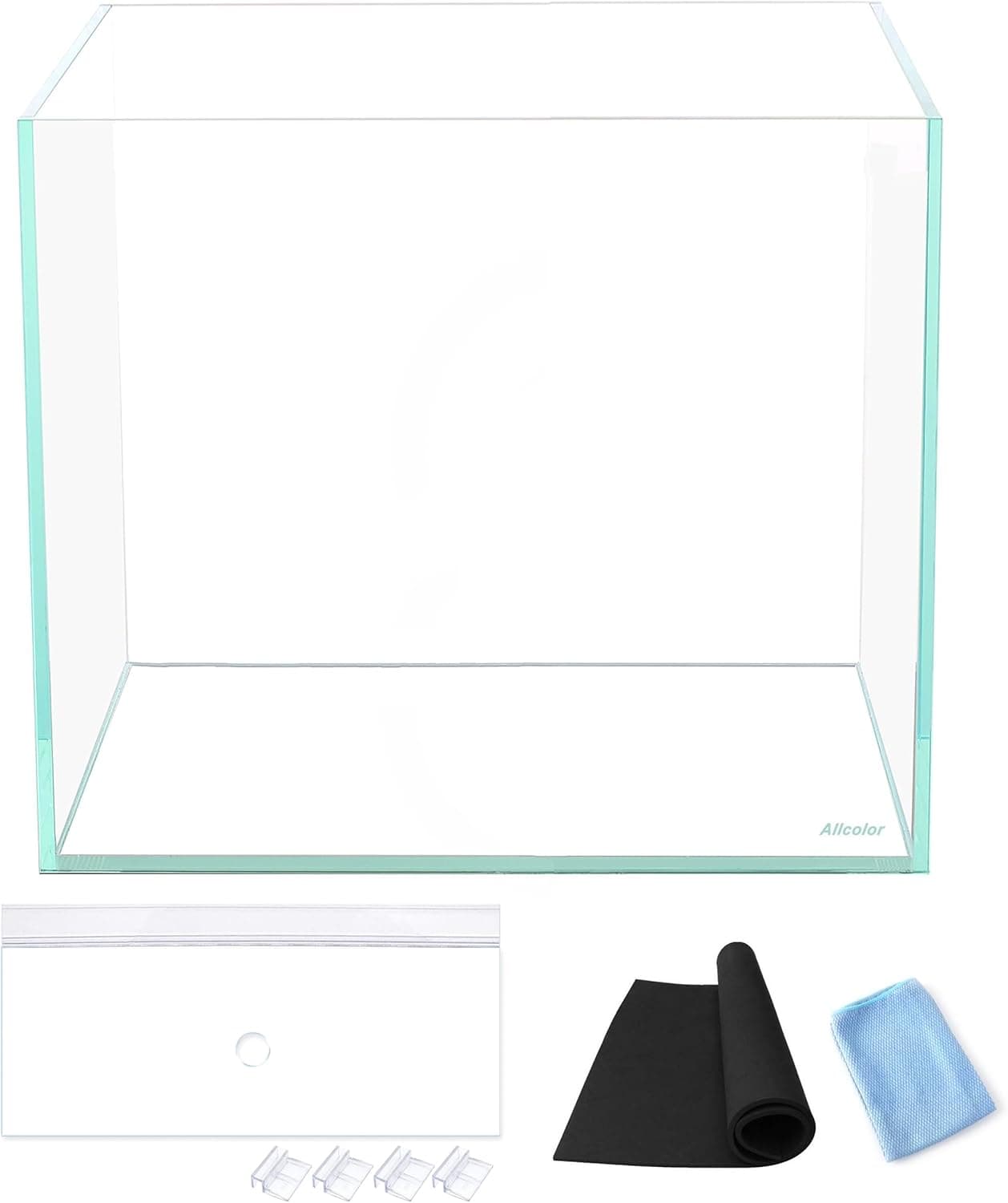 Allcolor Artisan Grade Ultra Clear Rimless Aquarium Tank 4.6 Gallon