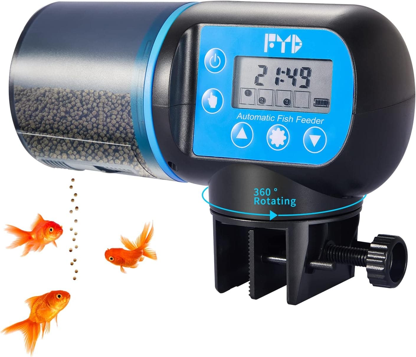 FYD Auto Fish Feeder, 4 Feeding Time, Adjustable