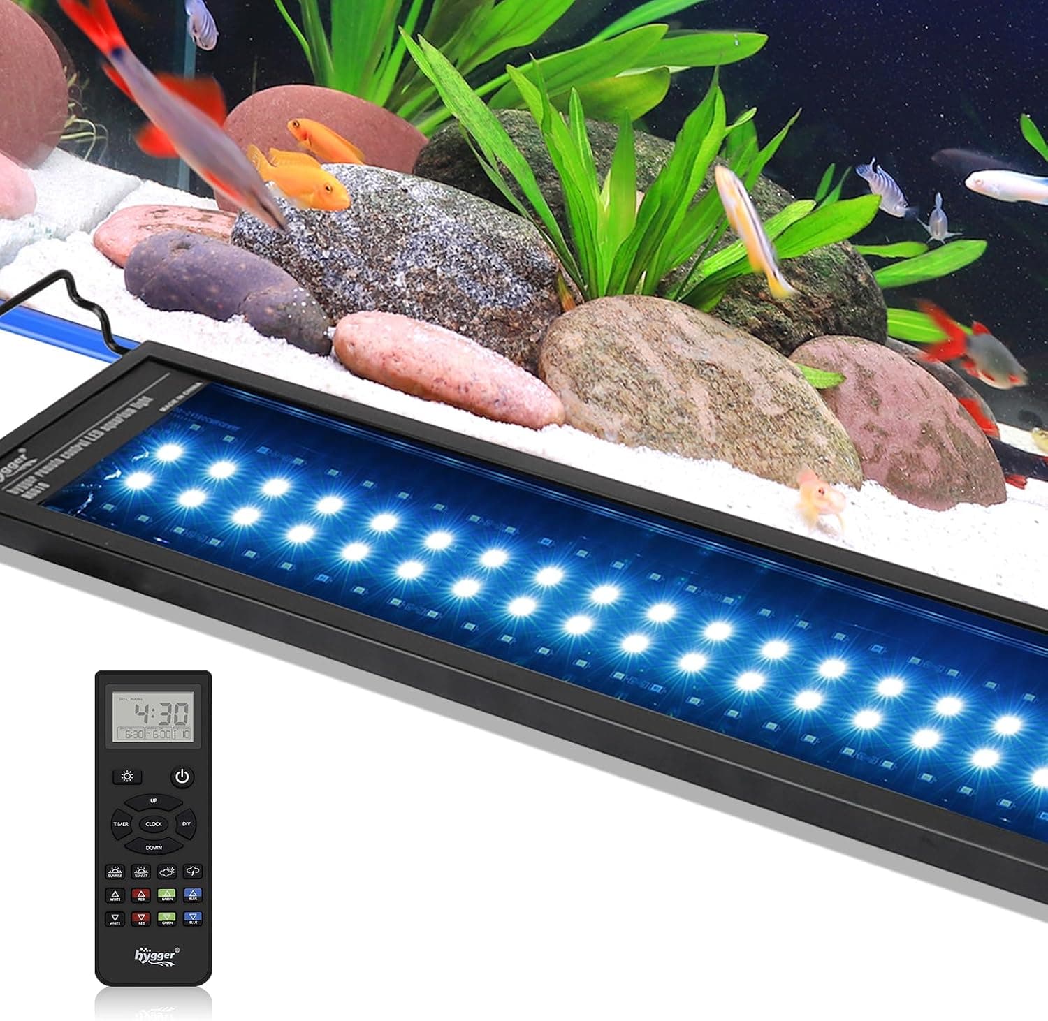 hygger Advanced Remote Control Aquarium Light Customizable Full Spectrum for Freshwater Planted Tank