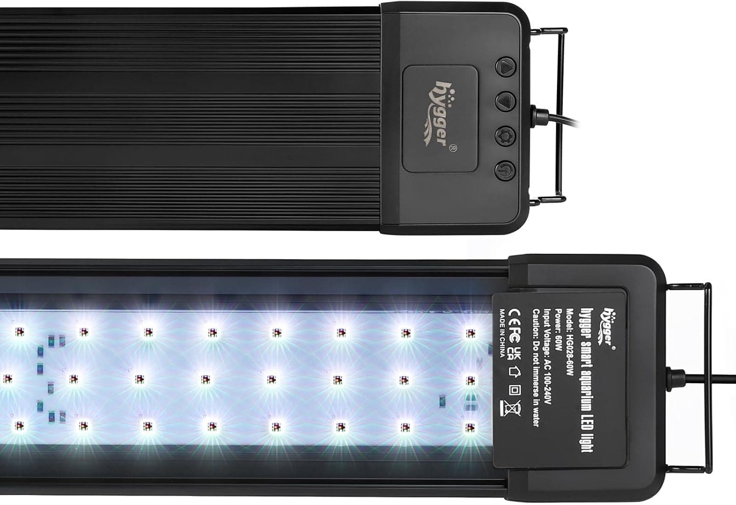 hygger 60W Smart Aquarium Light, Bluetooth App Control, Full Spectrum, 24/7 Cycle, for 48-55" Planted Tank