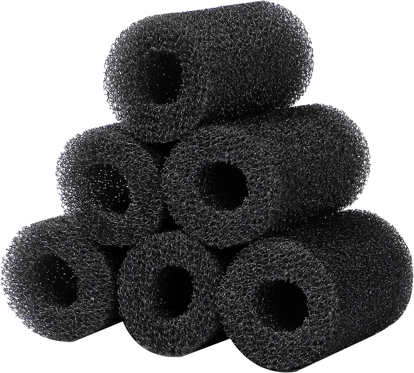 AQUANEAT 6-Pack Pre-Filter Sponge for Aquarium 0.8" Intake Replacement Foam Cover
