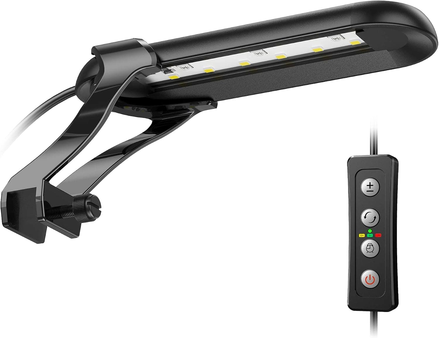 NICREW RGB+W Clip on Aquarium Light 14 Modes with Inline Timer 6W