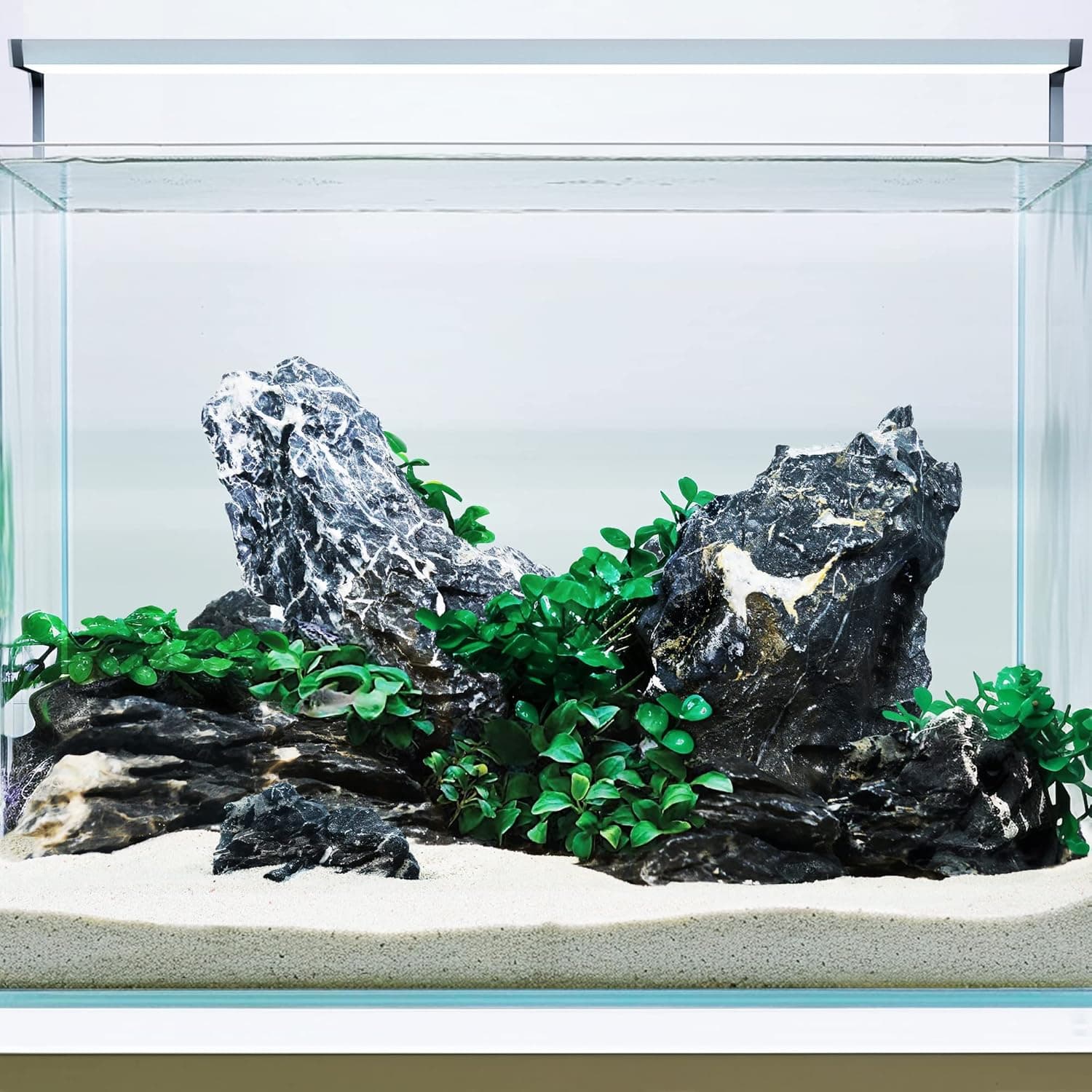 LANDEN Dark SEIRYU Stones Natural Rocks (17lbs, 3~11 inches, 7-8pcs)