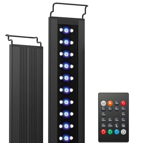 NICREW C10 24/7 LED Aquarium Light, Fish Tank Light for Plants, 18-24 in | 24/7 Natural Light Cycle, 90 CRI RGB+W Full Spectrum, Customizable Lighting Experience, Plant-Friendly Light Output