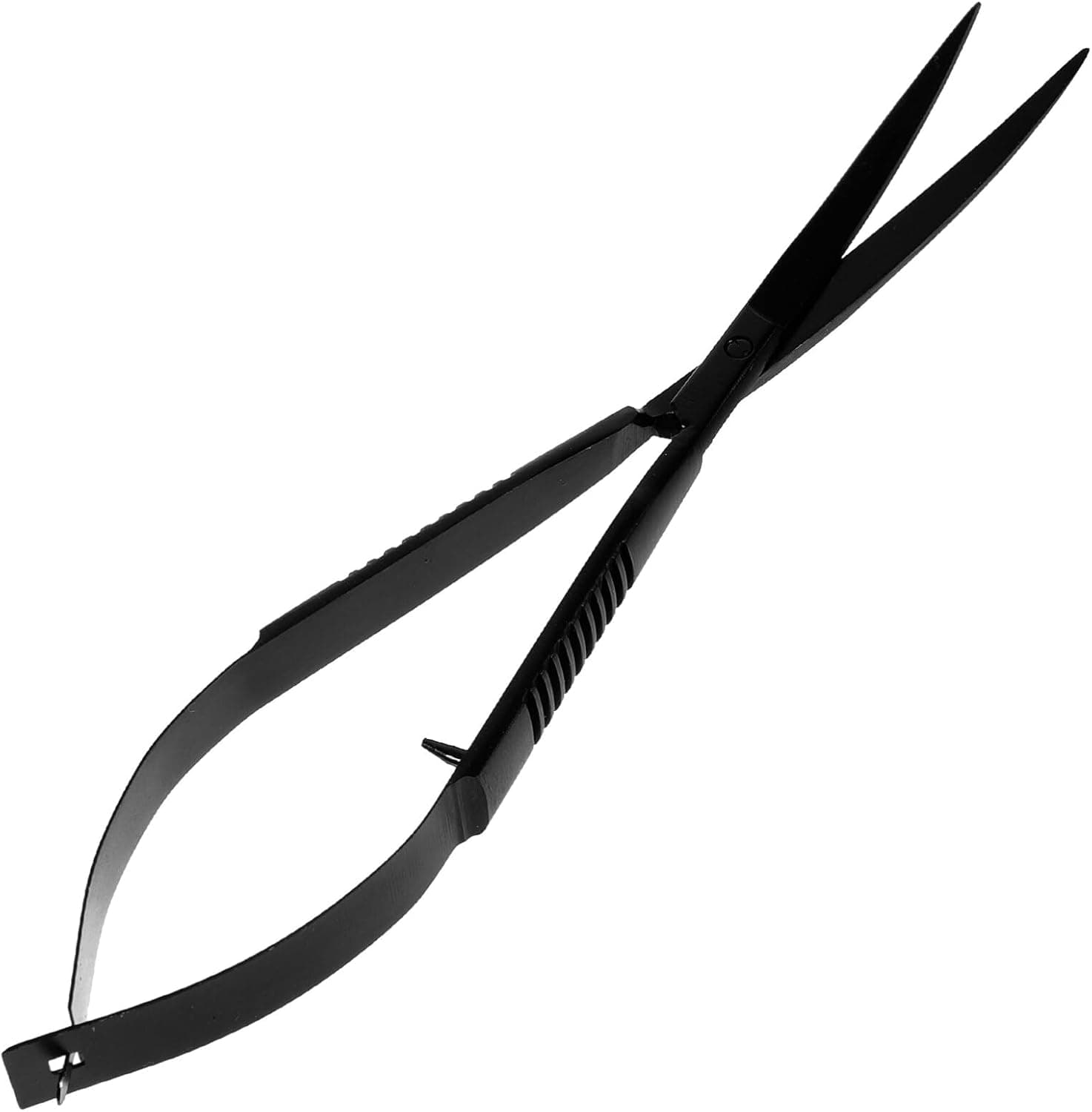 POPETPOP Aquatic Plant Scissors Stainless Steel Curved Aquarium Scissors Black