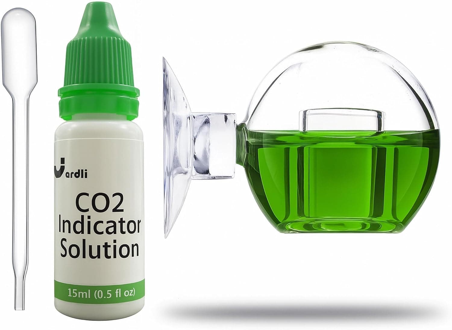 JARDLI Glass CO2 Drop Checker Monitor Kit for Planted Tank (with Solution)