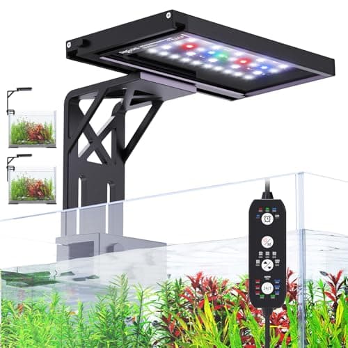 SEAOURA Clip On Aquarium Light for Plants-24/7 Fish Tank Light, 7-12 Inch