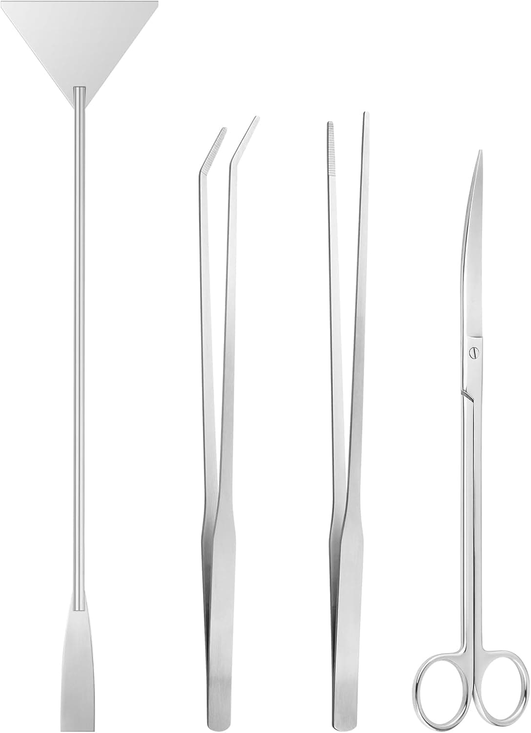 Ohtomber 4PCS Aquascape Tool Kit with Tweezers Scissors Scraper