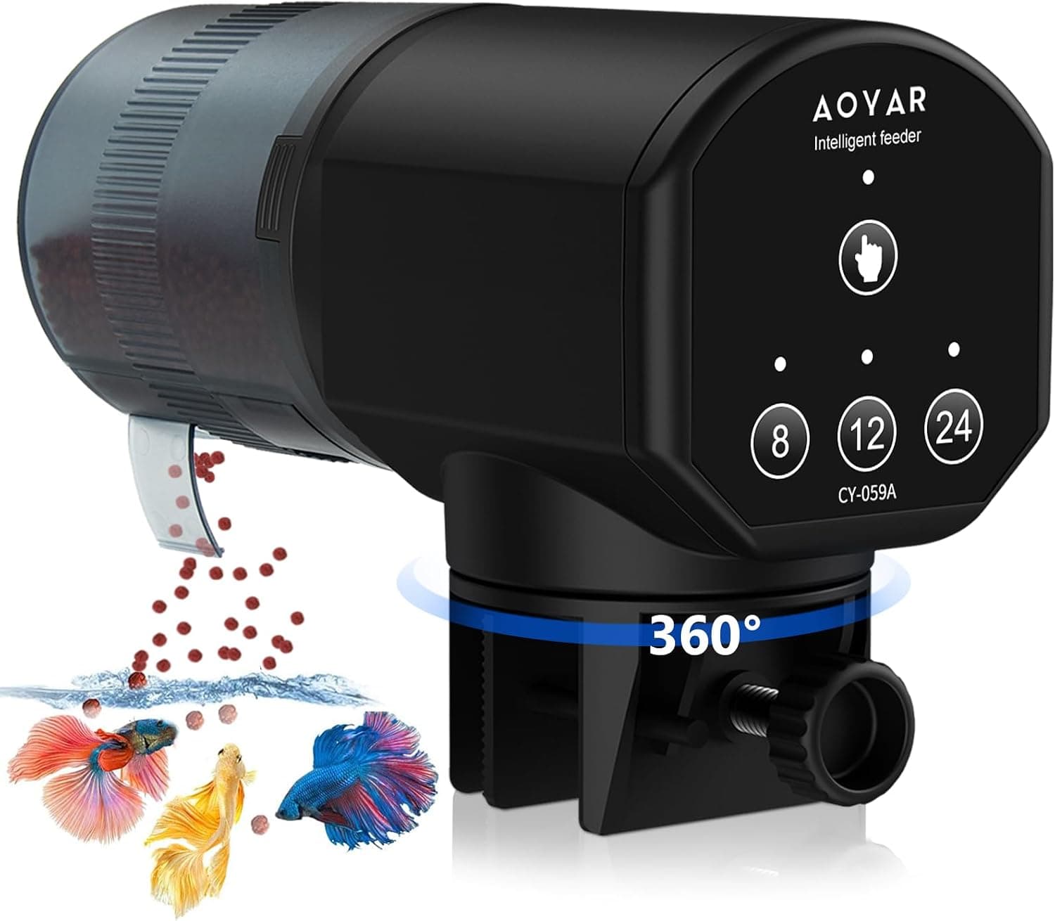 Automatic Fish Feeder Dispenser, 200ml Large Capacity
