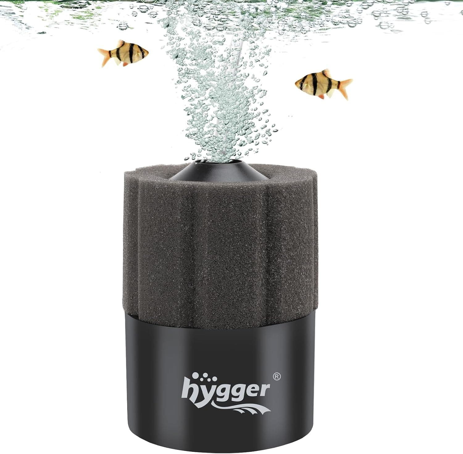 hygger Aquarium Sponge Filter 8-20 Gallon Air-Powered with Biochemical Ball