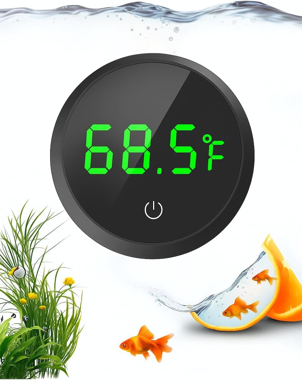 QZQ Wireless Touch Digital Aquarium Thermometer, LED Display