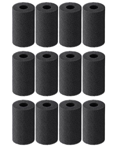 Pawfly 12 Pack Pre-Filter Sponge, Aquarium Filter Sponge 0.8" Intake Sponge Foam Roll for Small Fish Shrimp Fry Fish Tank Covers Accessories