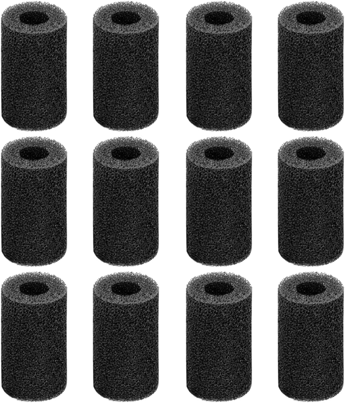 AQUANEAT 12-Pack Pre-Filter Sponge for Aquarium Filter Intake 0.6 Inch
