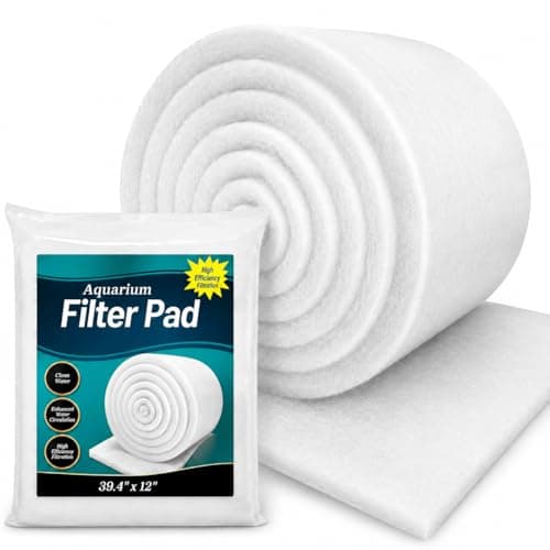 MAQIHAN Aquarium Filter Media Pad - White Filter Floss, 39.4 x 11.8 Inch