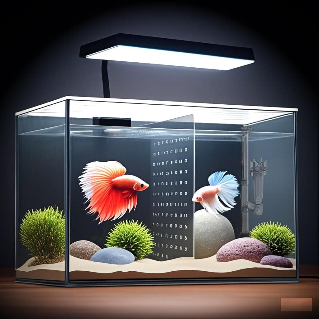 iPriro 3 Gallon Fish Nano Glass Aquarium with Filter and LED