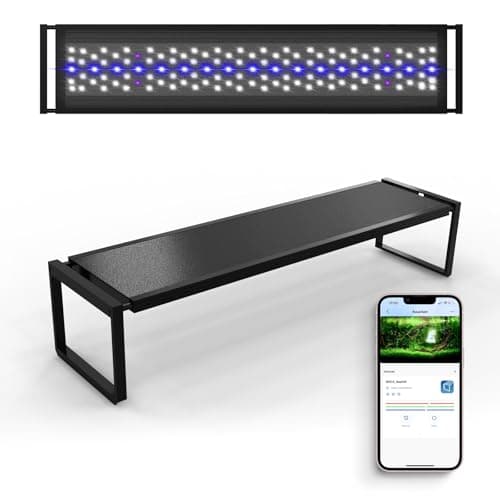 FZONE Aquarium Light for Plants,LED Fish Tank Light,24-31" with APP Control | Full spectrum LED aquarium light with timer, sunrise/sunset mode, ideal for planted freshwater fish tanks and aquatic plants