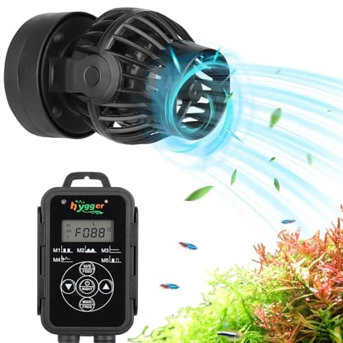 hygger Aquarium Wave Maker with Controller, 5 Modes, 1500GPH 12V Powerhead | Adjustable Water Flow, 6W Quiet DC Wavemaker Pump, Magnetic Mount, Freshwater, Saltwater & Coral Reef, 20 to 100 Gallon Tank