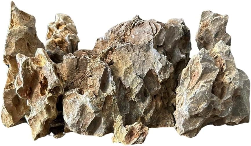 Cali-Bon Natural Ohko Dragon Stone for Aquascaping, Terrarium, Bonsai (5 Lbs.)