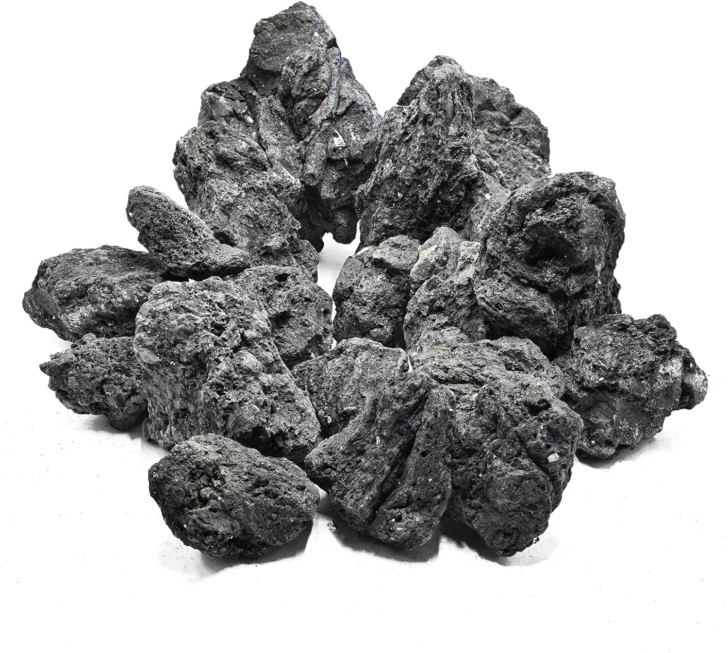 KINGRUI 4"-9" Natural Volcanic Lava Rock Aquarium Aquascaping 30lb 10-12pcs