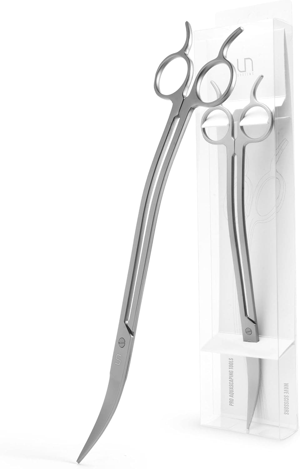 UNS Pro Aquascaping Tools Stainless Steel Wave Scissors Grey