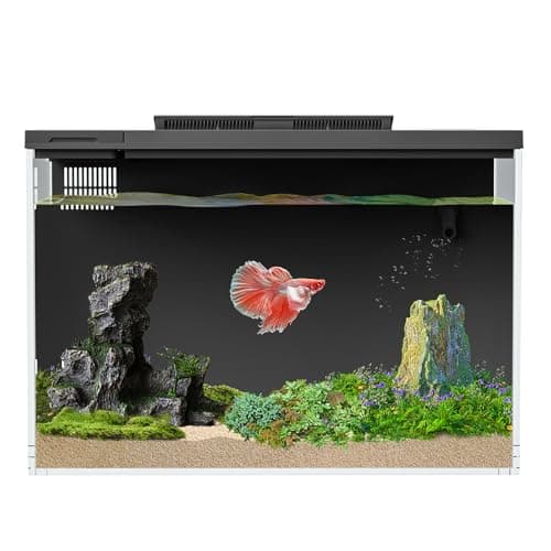 ERAARK 4 Gallon Betta Fish Tank,Smart APP Control Aquarium with Filter,Light,Water Pump,Self Cleaning