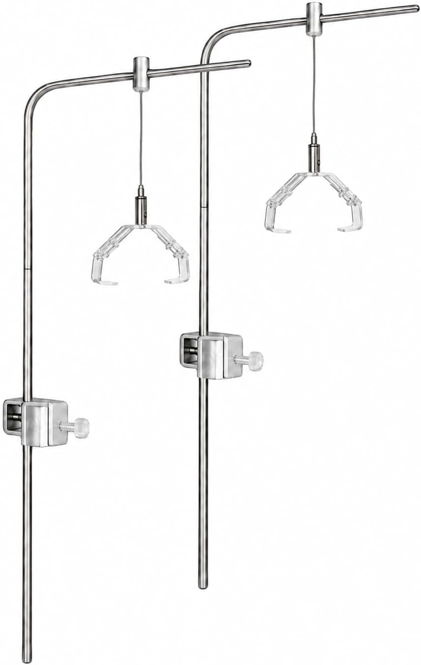 AcvaPro Steel Aquarium LED Light Mounting Kit Adjustable Rack Rimless
