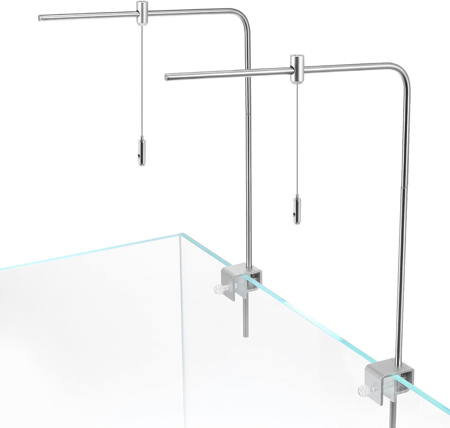 Abaodam 2Pcs Aquarium Light Riser Stand Adjustable Bracket Rimless