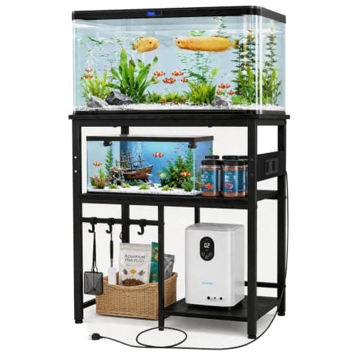 TFK 20-37 Gallon Fish Tank Stand, 29 Gallon Aquarium Stand, Black