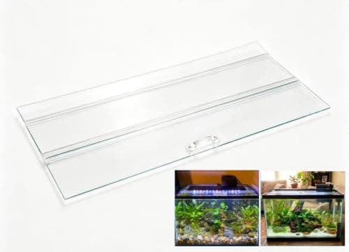 NestEcho 29.21in(L) × 12.4in(W) X0.16in(Thickness) Foldable Glass Fish Tank Lid, Aquarium Hood top lid Cover Suitable for 29 Gallon Aquarium Fish Tank