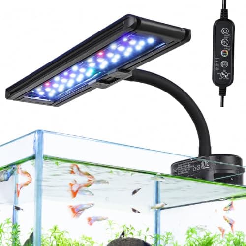 hygger Clip-On Full Spectrum LED Aquarium Light for 14-18 Inch Fish Tanks